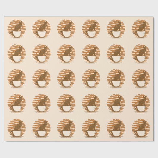 Katten En Koffie Cadeaupapier (Vlak)