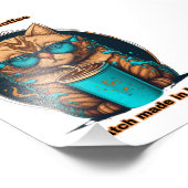 Katten en koffie - een wedstrijd in de hemel foto afdruk (Hoek)