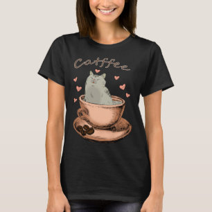 Katten en Koffie Kat Eigenaar Ochtend Routine T-shirt