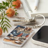 Katten en koffie sleutelhanger (Voorkant Rechts)