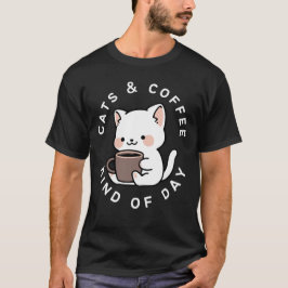 Katten en Koffie Soort Dag Grappig Kat Citaat T-shirt