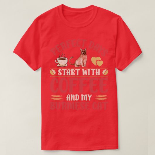 Katten en koffie t-shirt (Design voorkant)