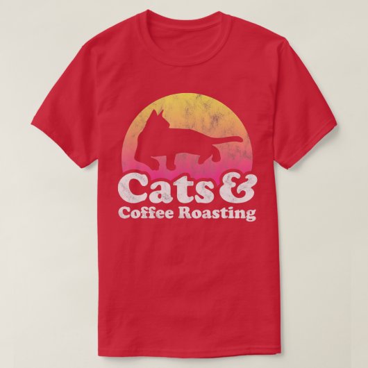 Katten en koffiebranderrooster t-shirt (Design voorkant)