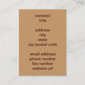 Katten en konijnen visitekaartje (Achterkant)