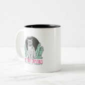 Katten en kristallen zijn alles wat ik wil tweekleurige koffiemok (Voorkant links)