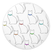 Katten en kruiken keramische Knoop Keramische Knop (Voorkant)