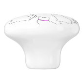 Katten en kruiken keramische Knoop Keramische Knop (Zijkant)