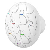 Katten en kruiken keramische Knoop Keramische Knop (Rechts)