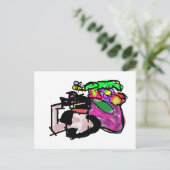 Katten en lentebloemen  briefkaart (Staand voorkant)