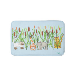 Katten en Lisdodden Badmat