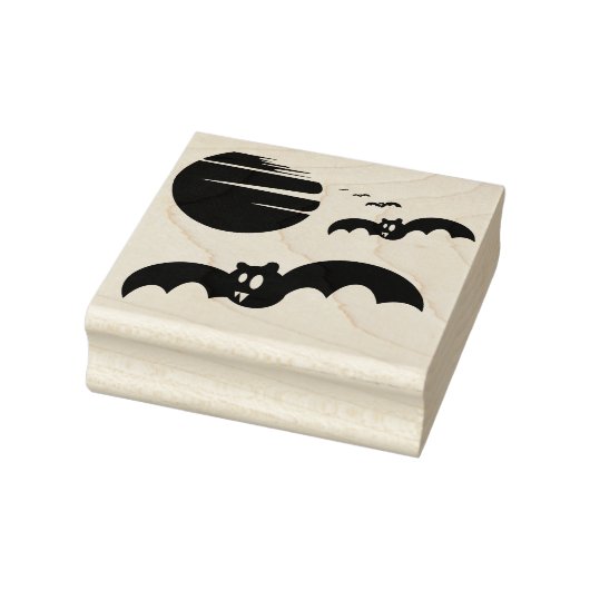 Katten en maan rubberstempel (Stempel)