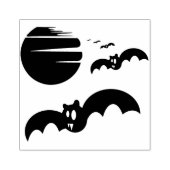 Katten en maan rubberstempel (Afrduk)