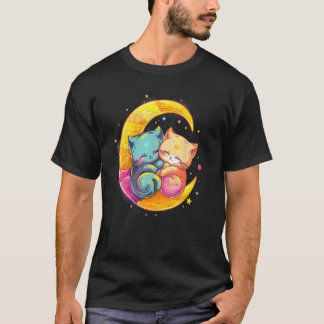 Katten en Maan Yume  Decora Kei Pastel Goth T-shirt