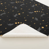 Katten en Maanfasen  Sherpa Deken (3/4)