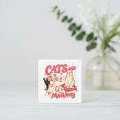 Katten en Mahjong Informatiekaartje (Staand voorkant)