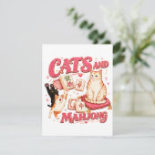 Katten en Mahjong Kaart (Staand voorkant)