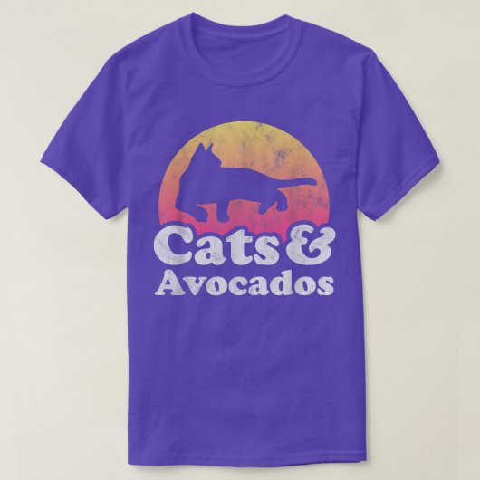Katten en Mannen van Avocados of van dameskat en - T-shirt (Design voorkant)