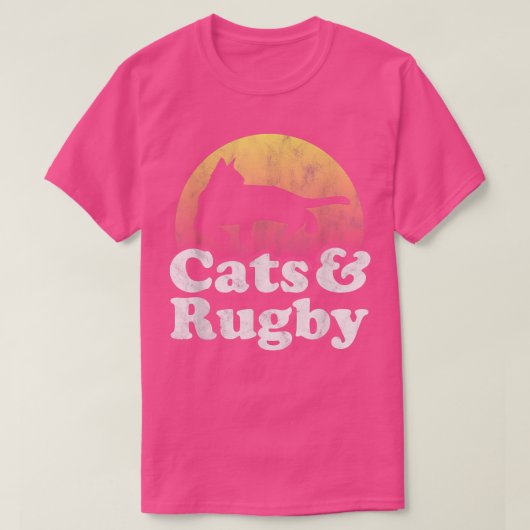Katten en Mannen van rougby of van vrouwenkatten T-shirt (Design voorkant)