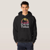 Katten en Mannen van tuba of van dames Hoodie (Voorkant volledig)