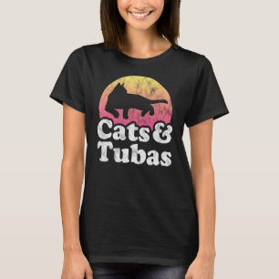 Katten en Mannen van tuba of van dames T-shirt