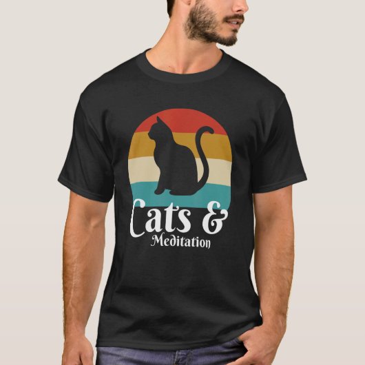 Katten en Meditatie T-shirt (Voorkant)