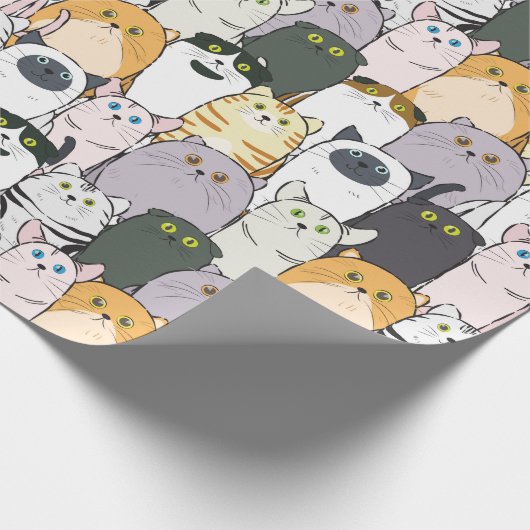 Katten en meer katten cadeaupapier (Hoek)
