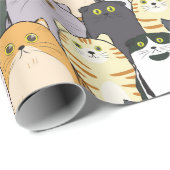 Katten en meer katten cadeaupapier (Rol Hoek)