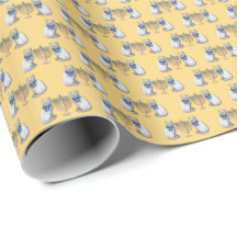 Katten en Menora's Inpakpapier