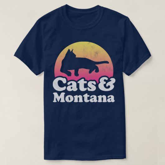 Katten en Montana Gift for Men Women Kinder T-shirt (Design voorkant)