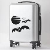 Katten en Moon Halloween Sticker (Koffer)