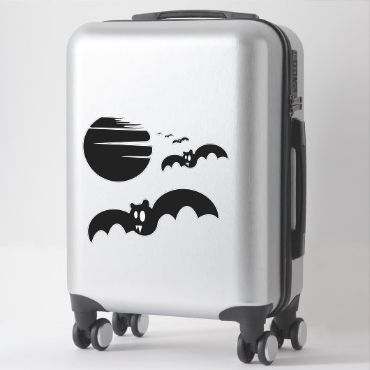 Katten en Moon Halloween Sticker (Koffer)