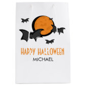 Katten en Moon Halloween Treat Gift Bag Medium Cadeauzakje (Voorkant)