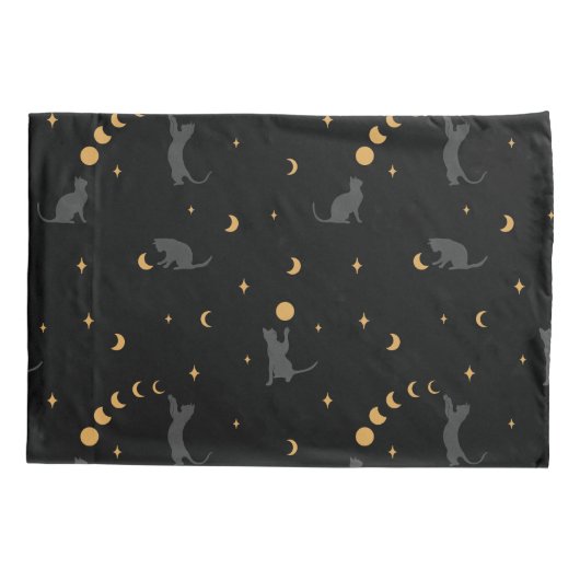 Katten en Moon Phases Kussensloop (Achterkant)