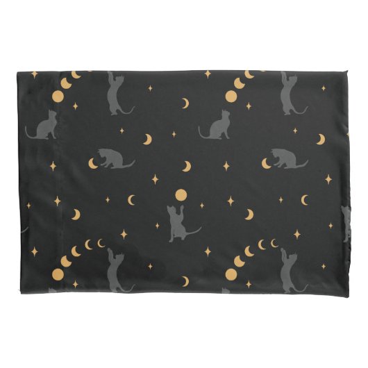Katten en Moon Phases Kussensloop (Voorkant)