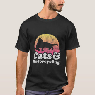 Katten en motorfietsen, Mannen of gemotoriseerd T-shirt