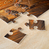Katten- en muizenknusse breiscène legpuzzel (Zijkant)
