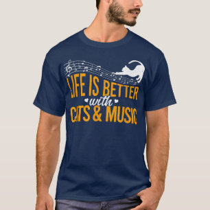 Katten en muzikanten met betere muziek t-shirt