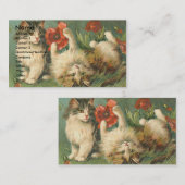  Katten en papavers Visitekaartje (Voorkant / Achterkant)