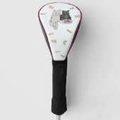Katten en pasta schattig golfheadcover (Voorkant)