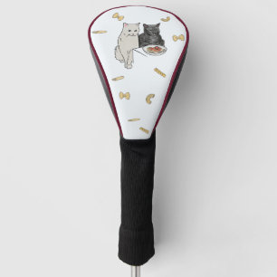 Katten en pasta schattig golfheadcover