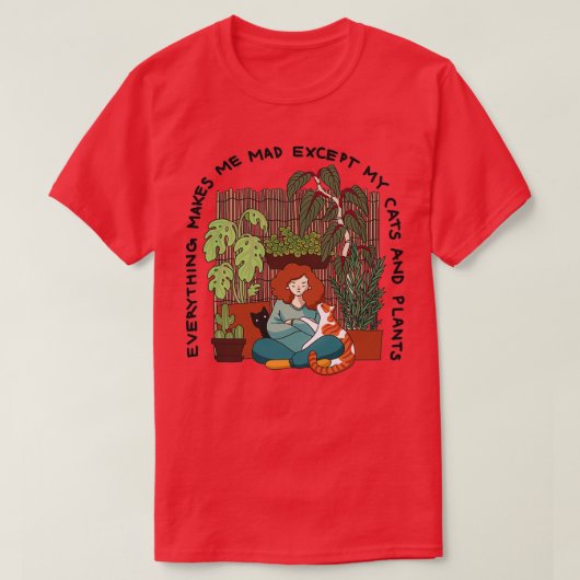 Katten en Planten A T-shirt (Design voorkant)