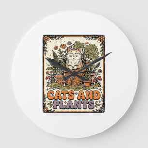 Katten En Planten Kat Planten Cottagecore Vintage Grote Klok
