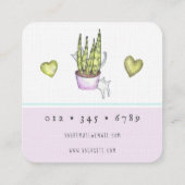 Katten en Planten Sitter Square Visitekaartje (Achterkant)