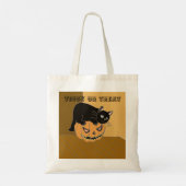 Katten- en pompoen-Halloween Tote Bag (Achterkant)