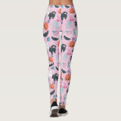 Katten en pompoenen Halloween Leggings (Achterkant)