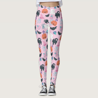 Katten en pompoenen Halloween Leggings