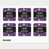 Katten en pompoenen Halloween Pattern Candle Biz Vierkante Sticker (Vel)