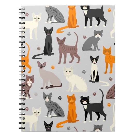 Katten en pootafdrukken notitieboek (Voorkant)