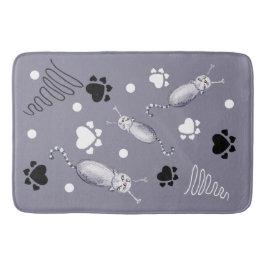 Katten En Pootjes Waterverf Patroon Badmat