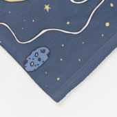 Katten en raketten in speciaal voor de ruimtevaart fleece deken (Hoek)
